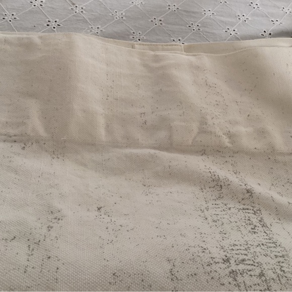 West Elm Echo Print. 2 gray and cream curtains - Picture 7 of 14